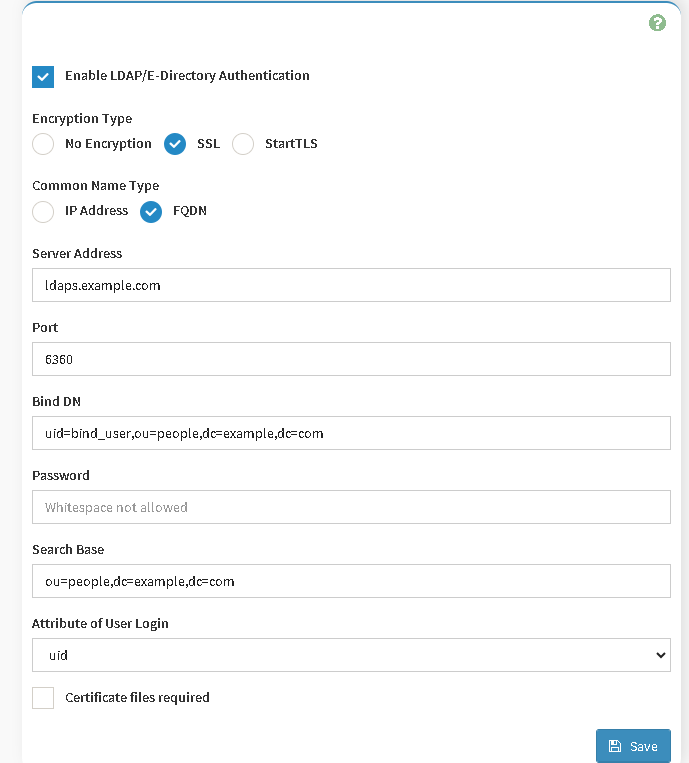 General LDAP Settings